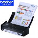 兄弟（brother） ADS-1100W 便携式A4馈纸双面文档扫描仪