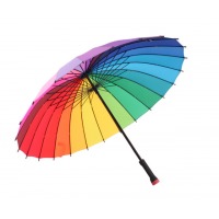美度 彩虹晴雨两用24骨手动开长柄晴雨伞 M5002