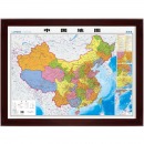2019新版 中国世界办公室装饰画 边框地图 地图中国地图