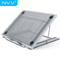 NVV 笔记本支架电脑支架散热器 折叠便携6档升降护颈椎电脑显示器桌增高置物架 NP-4经