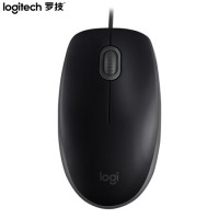 罗技（Logitech）M110 鼠标 有线鼠标 办公鼠标 静音鼠标 对称鼠标 黑色