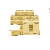 清风抽纸 原木 纯品 金装系列 3层150抽 软抽 *20包纸巾 中规格