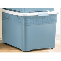禧仕多 环保加厚抗压塑料收纳箱 蓝色 110L一个装 衣物整理箱 玩具收纳储物箱 搬家收纳