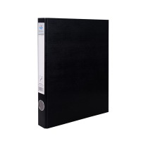 富得快(Fudek) A4 1.5寸PVC半包胶面硬皮长押夹/纸板夹/档案夹 黑色 HY5