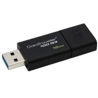 金士顿（Kingston）16GB USB3.0 U盘 DT100G3 黑色