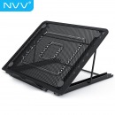 NVV 笔记本支架电脑支架散热器 折叠便携6档升降护颈椎电脑显示器桌增高置物架 NP-4经典黑